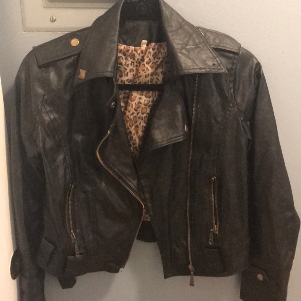 Leather Coat Medium